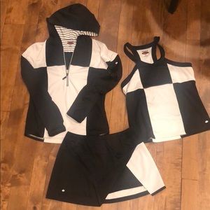 Bolle Women’s Tennis 1/4 Zip, Skirt and Tank